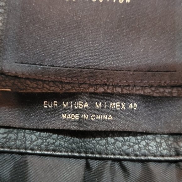 Mens Zara Leather Biker Jacket - Picture 8 of 10